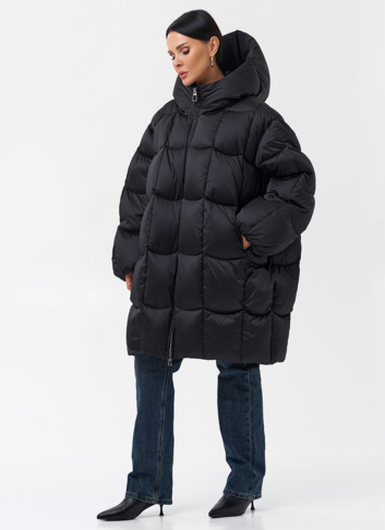 Женский пуховик с капюшоном 
