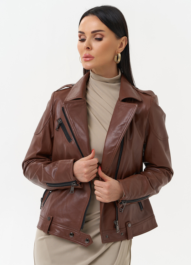 Женская куртка - косуха  модель № 21164 универмаг малина