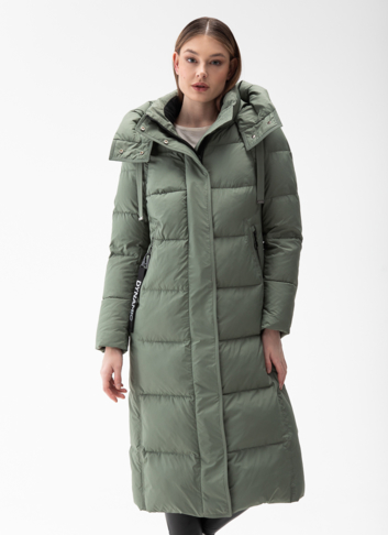 Женский пуховик с капюшоном 