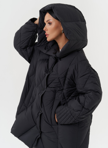 Стеганая куртка с капюшоном