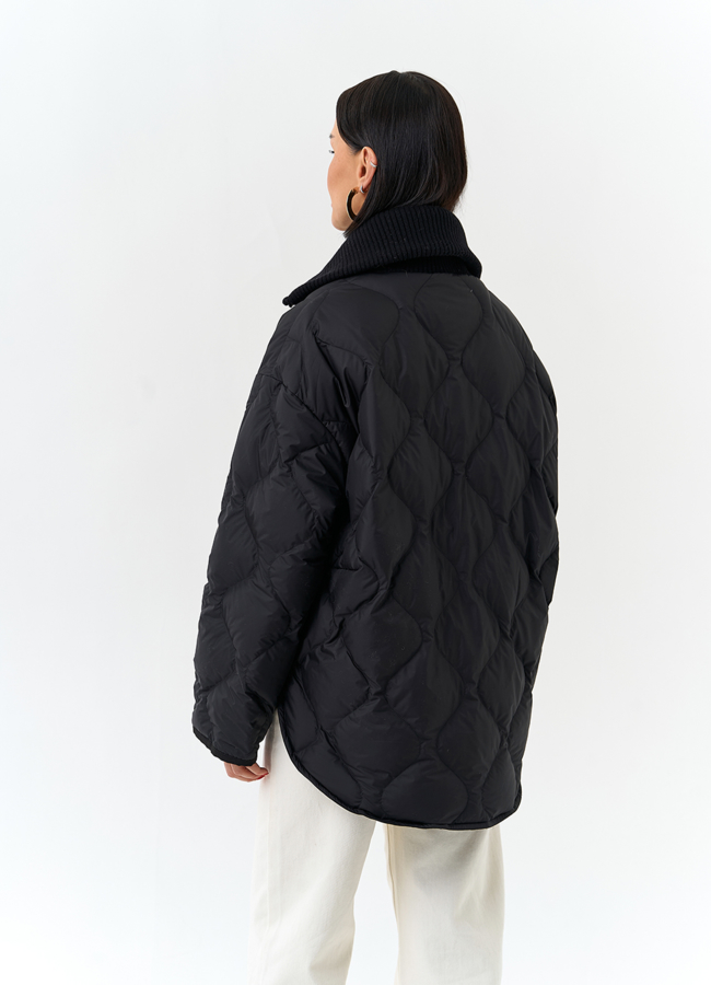 фото Женская двухсторонняя куртка с высоким воротником модель № 32665