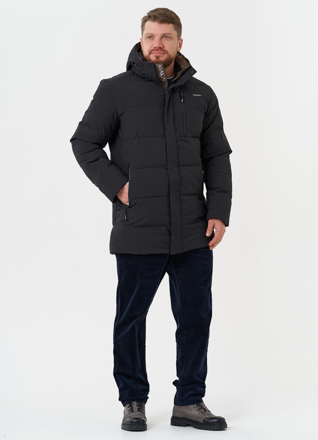Мужской пуховик с капюшоном модель № 25710 в рассрочку