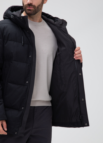 Мужской пуховик с капюшоном 