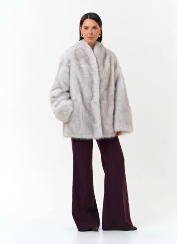 Женская шуба из эко меха фото
