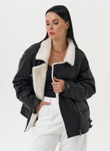 Натуральная дубленка оверсайз