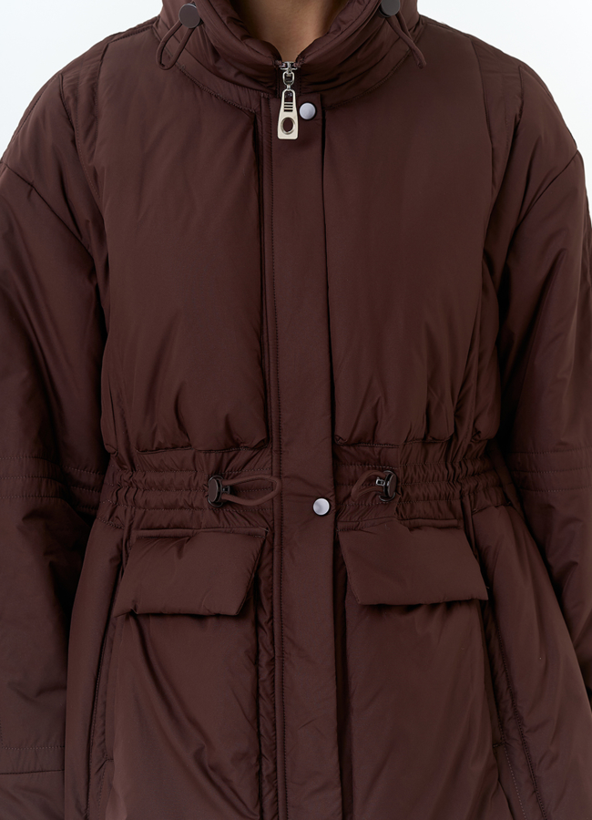 Женская куртка коричневого цвета модель № 32700 в кредит