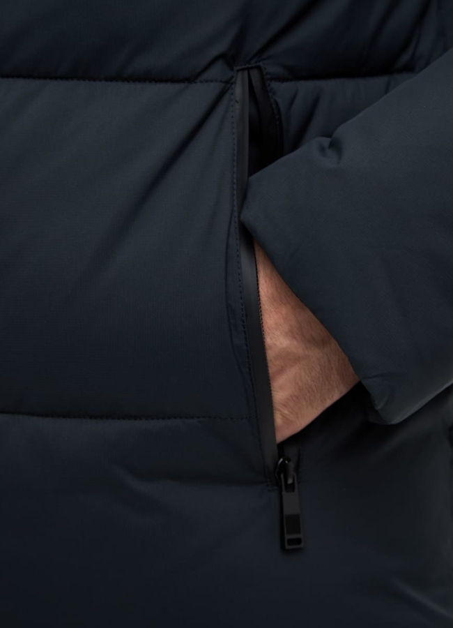 Мужской пуховик с капюшоном больших размеров модель № 32034 универмаг малина