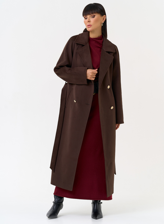 Женское пальто  с акцентными пуговицами