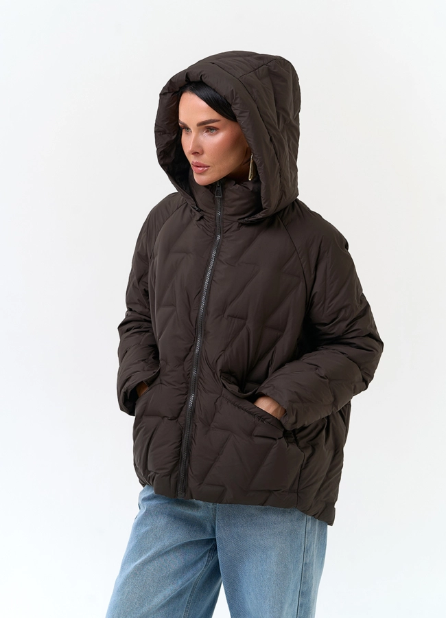 фото Женская куртка с капюшоном модель № 33829