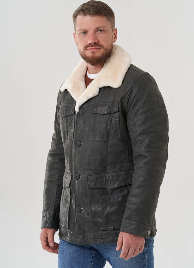 фото Куртка мужская из натуральной кожи  модель № 82314