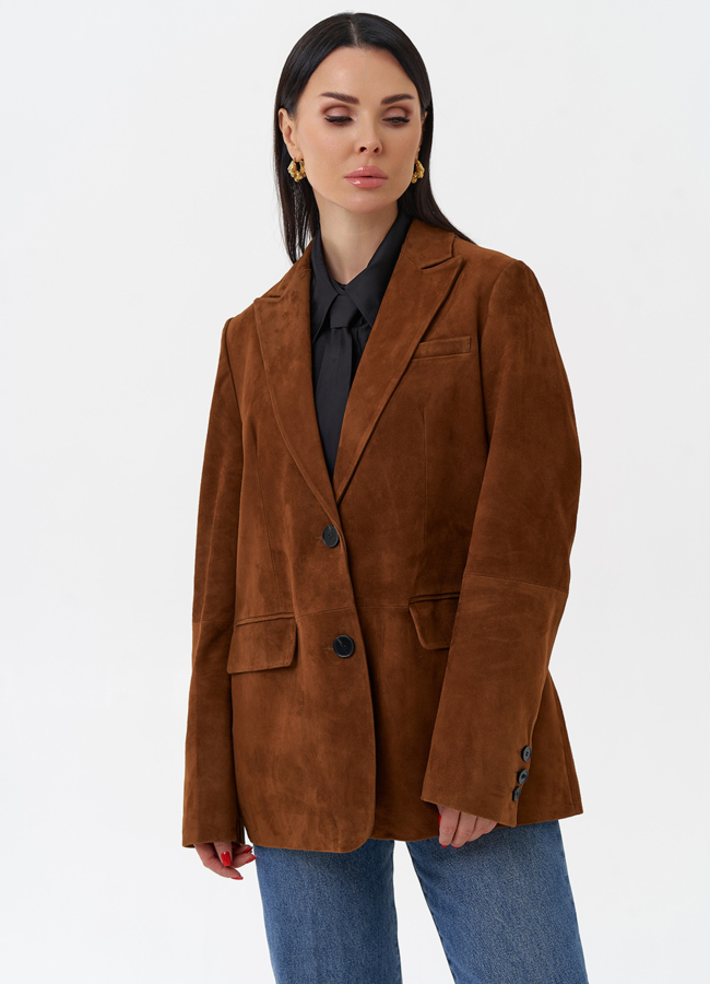 Женский замшевый жакет модель № 29925 универмаг малина