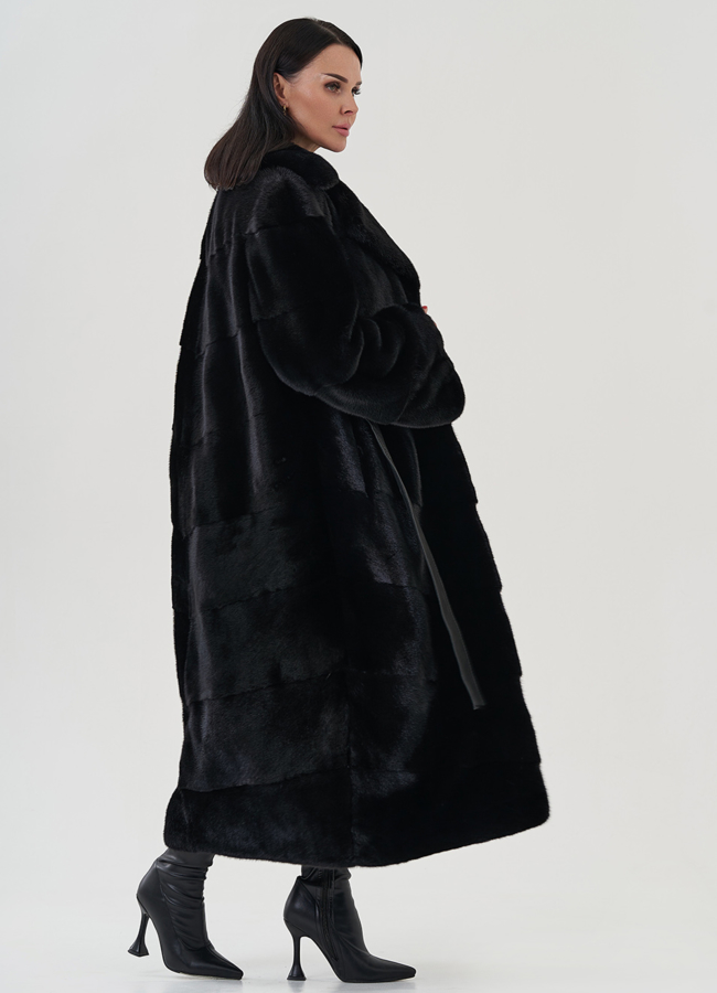 Шуба из аукционного меха норки модель № 81370 универмаг малина