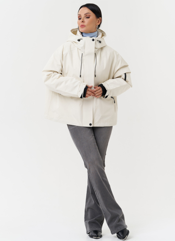 Двойная утепленная куртка с капюшоном