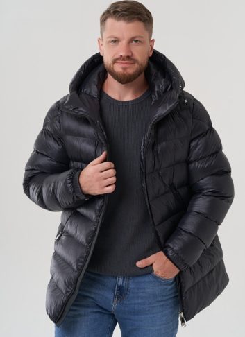 Мужской пуховик с капюшоном 