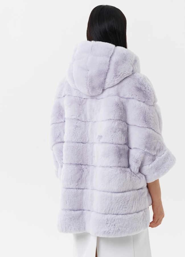 Шуба из меха кролика модель № 26147 универмаг малина