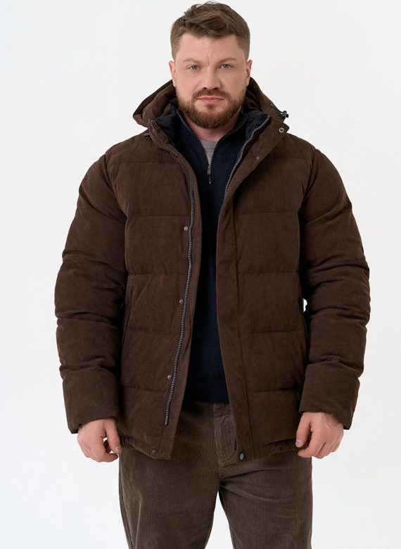 Мужской вельветовый пуховик