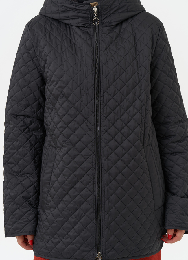 Женская двухсторонняя куртка с капюшоном модель № 30016 универмаг малина