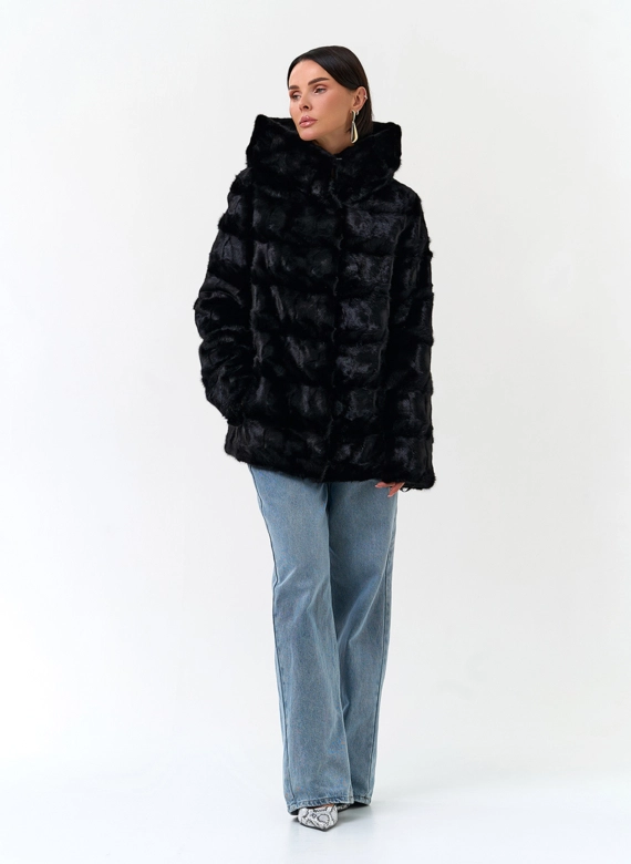 Шуба из меха норки фото