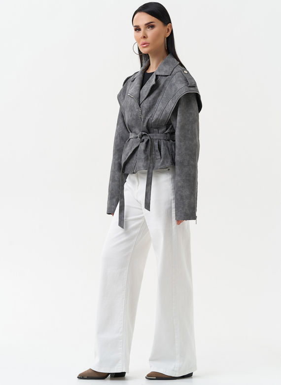 Куртка женская из эко кожи в стиле ретро