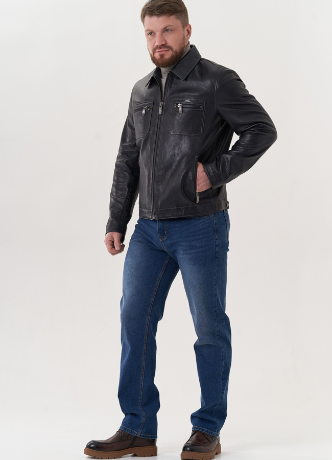 фото Мужская кожаная куртка 