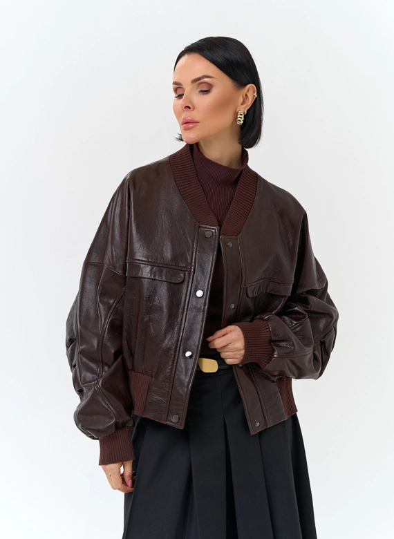 Женская куртка из натуральной кожи
