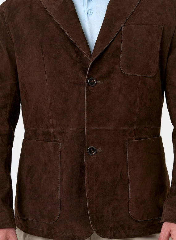 Мужской пиджак из натуральной замши