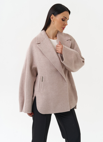 Укороченное пальто с английским воротником