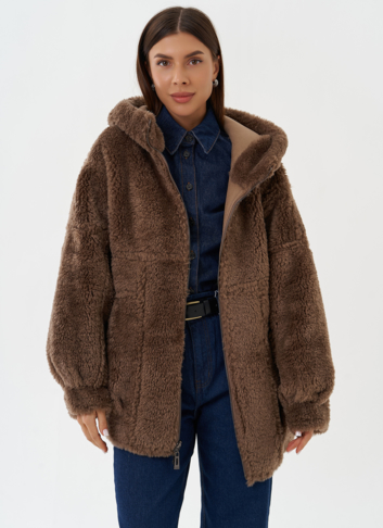Двухсторонняя дубленка из эко кожи