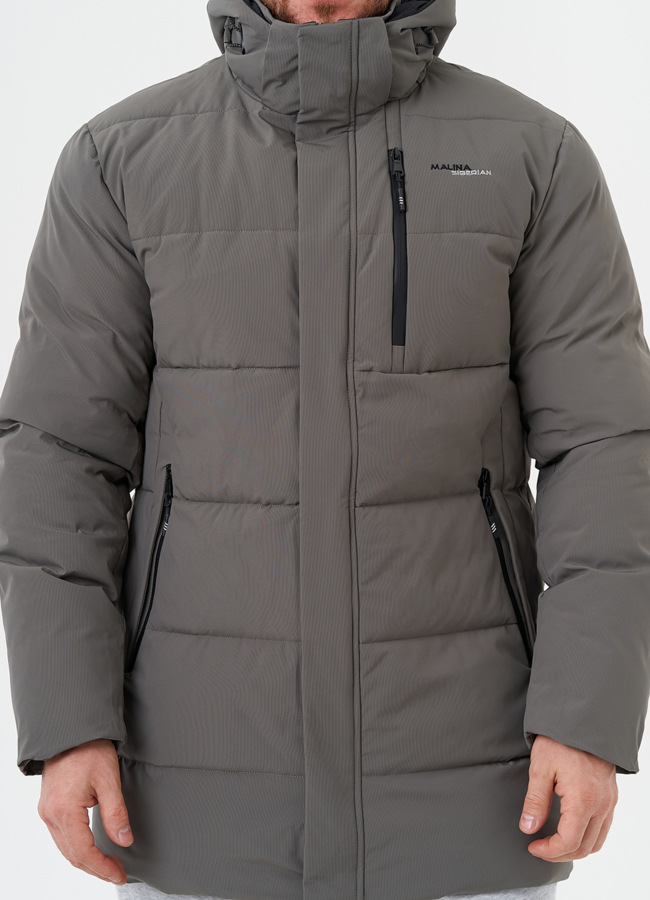 Зимний пуховик с капюшоном модель № 28393 универмаг малина