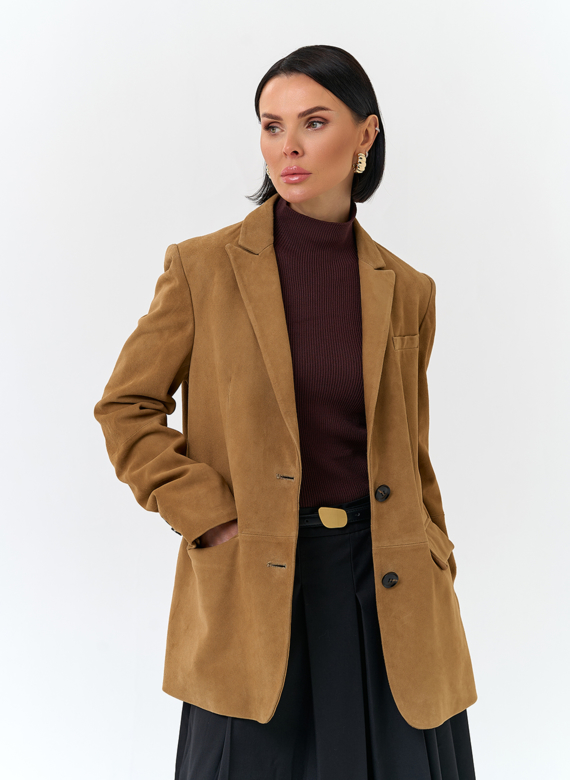 Жакет из натуральной замши