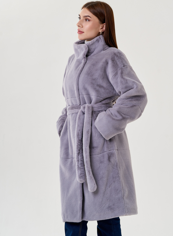 Женское пальто из искусственного меха 