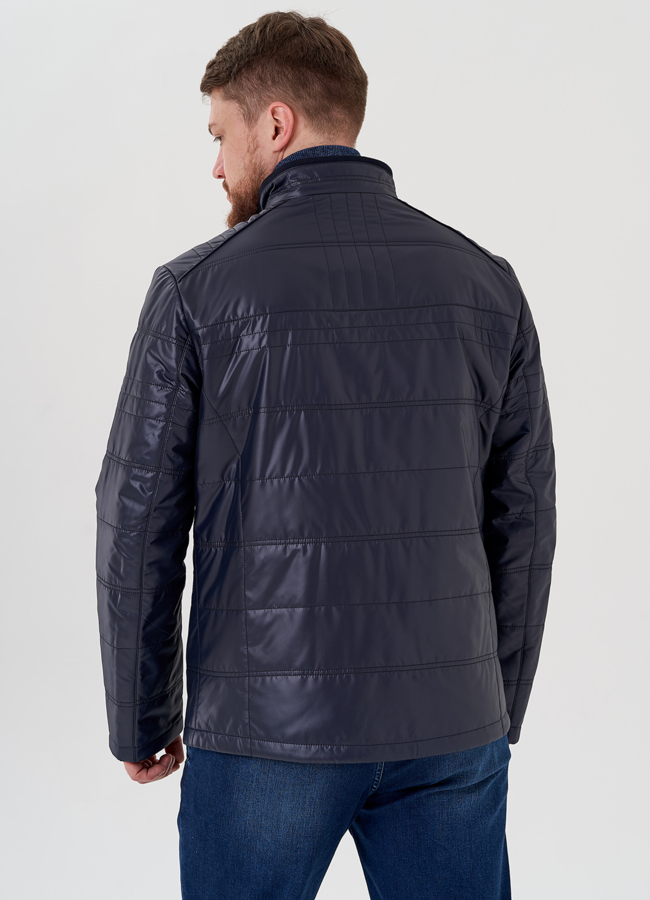 Мужская куртка синего цвета модель № 24354 в кредит