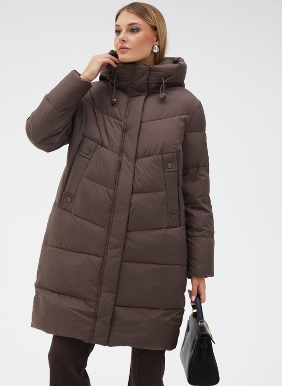 Пуховик женский с капюшоном