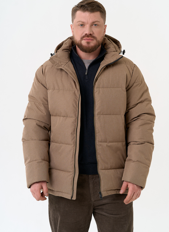 Мужской пуховик с капюшоном 