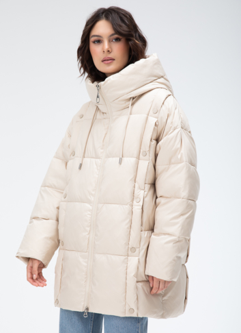 Женский пуховик с капюшоном 
