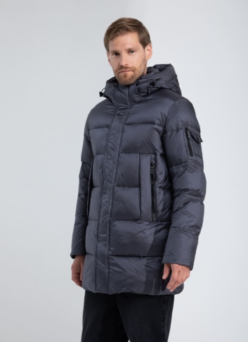 Пуховик мужской с капюшоном 